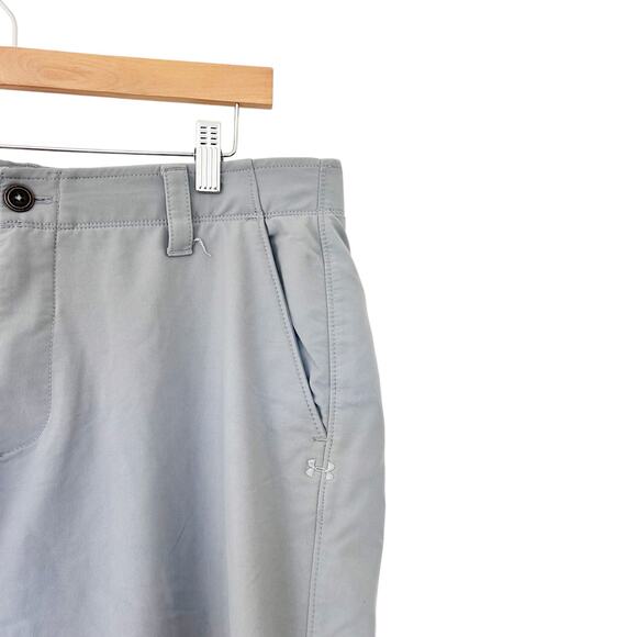 Under Armour Gray Flat Front Chino Golf Pants Sz 36x30 - Picture 4 of 6
